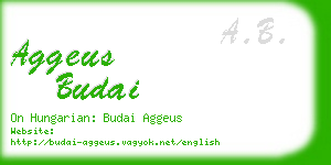 aggeus budai business card